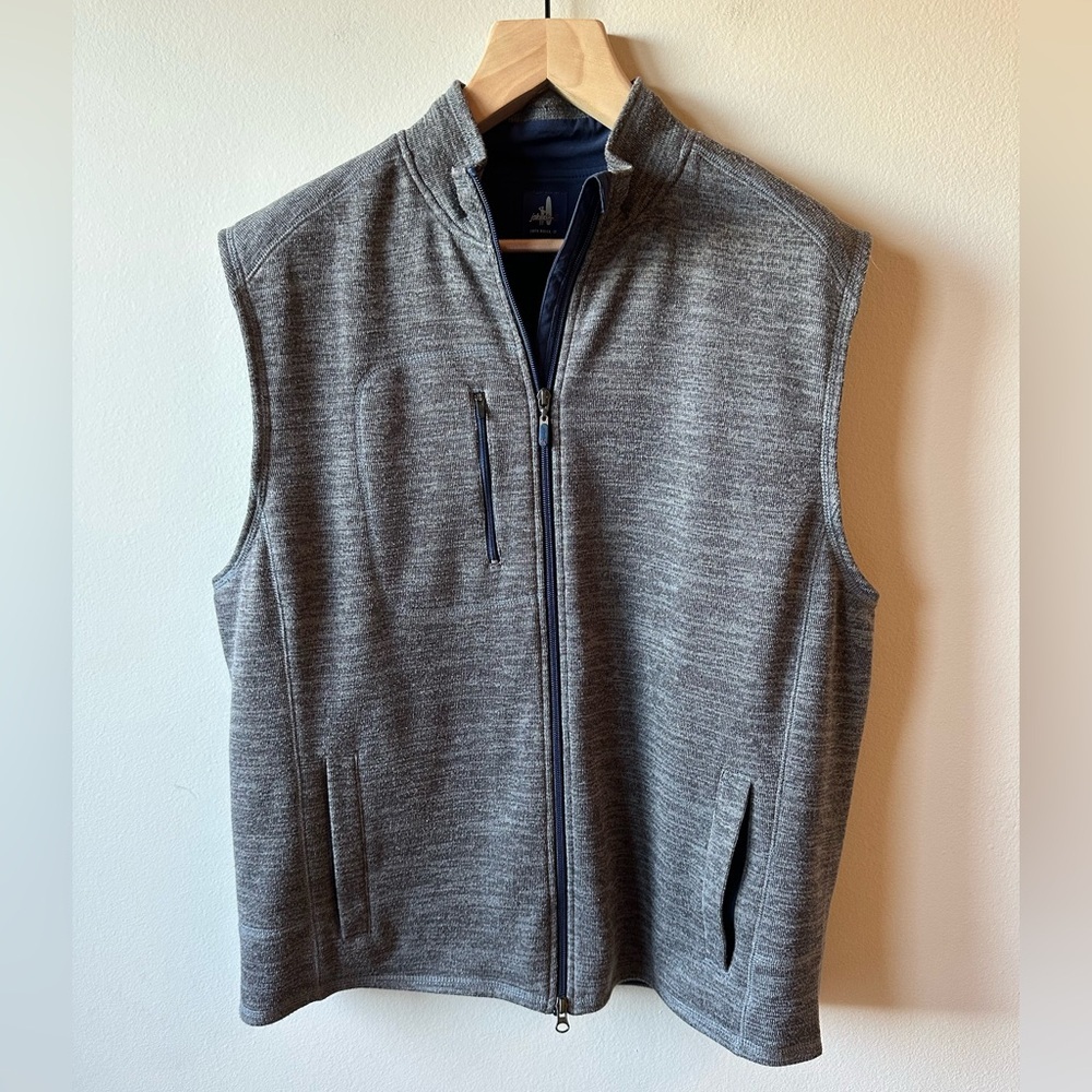 johnnie-O Charcoal Gray Vest